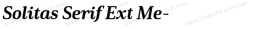 Solitas Serif Ext Me字体转换